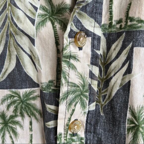 Ono & Company Men’s Aloha Palm Hawaii Hawaiian Button Front Shirt Large - Picture 5 of 8